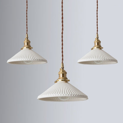 Glisten - Suspension en céramique blanche