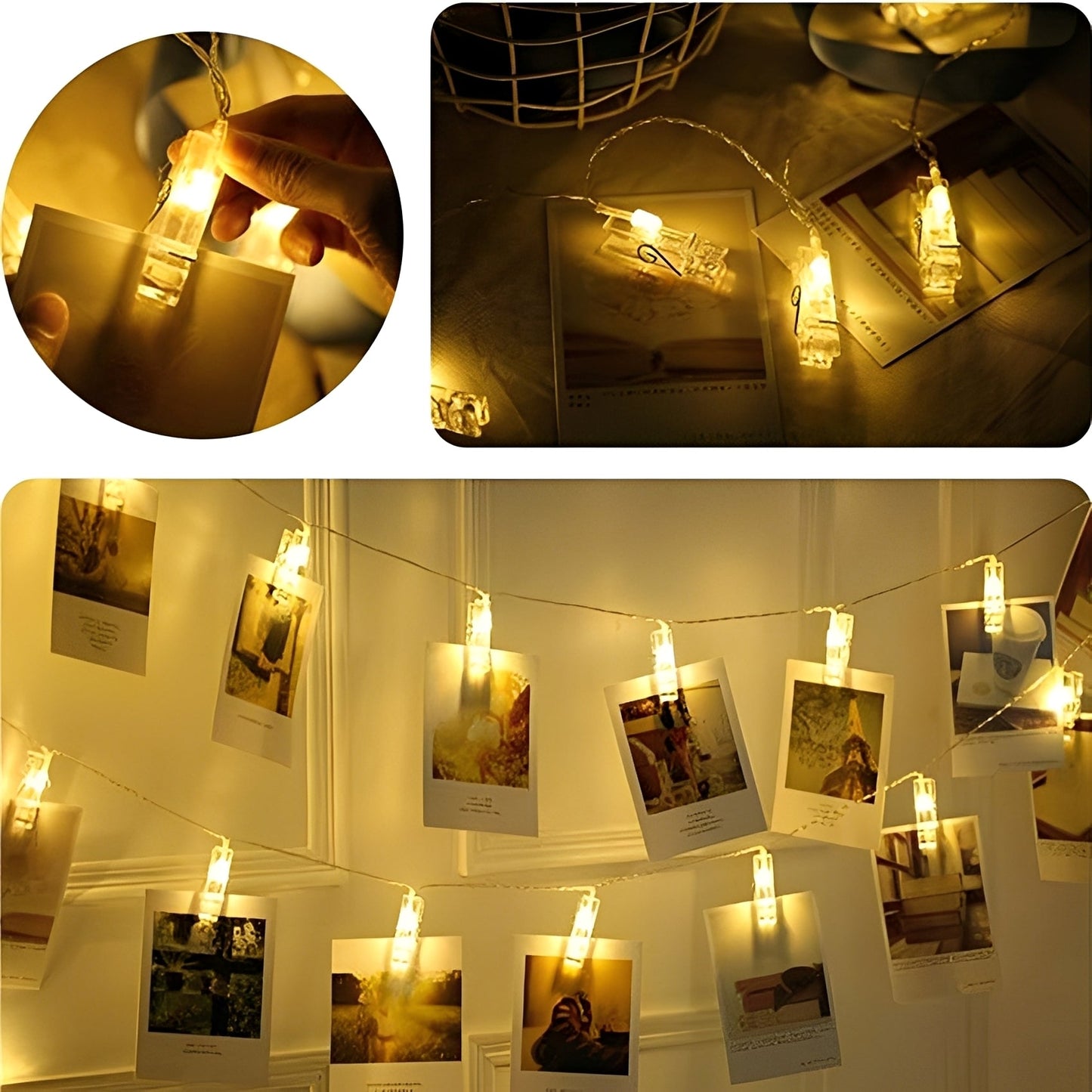 Lumi – Guirlande Lumineuse à Clips pour Photos LED