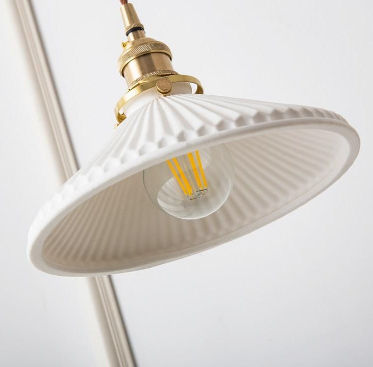 Glisten - Suspension en céramique blanche