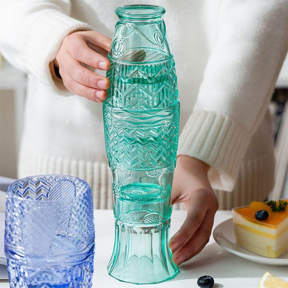 KoiVerre – Ensemble de verres colorés en forme de poisson Koi