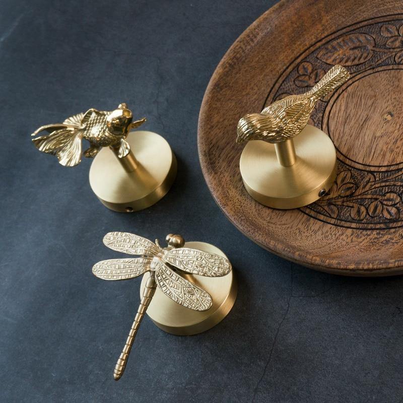 CrochetFauve – Patères murales en laiton en forme d’animaux