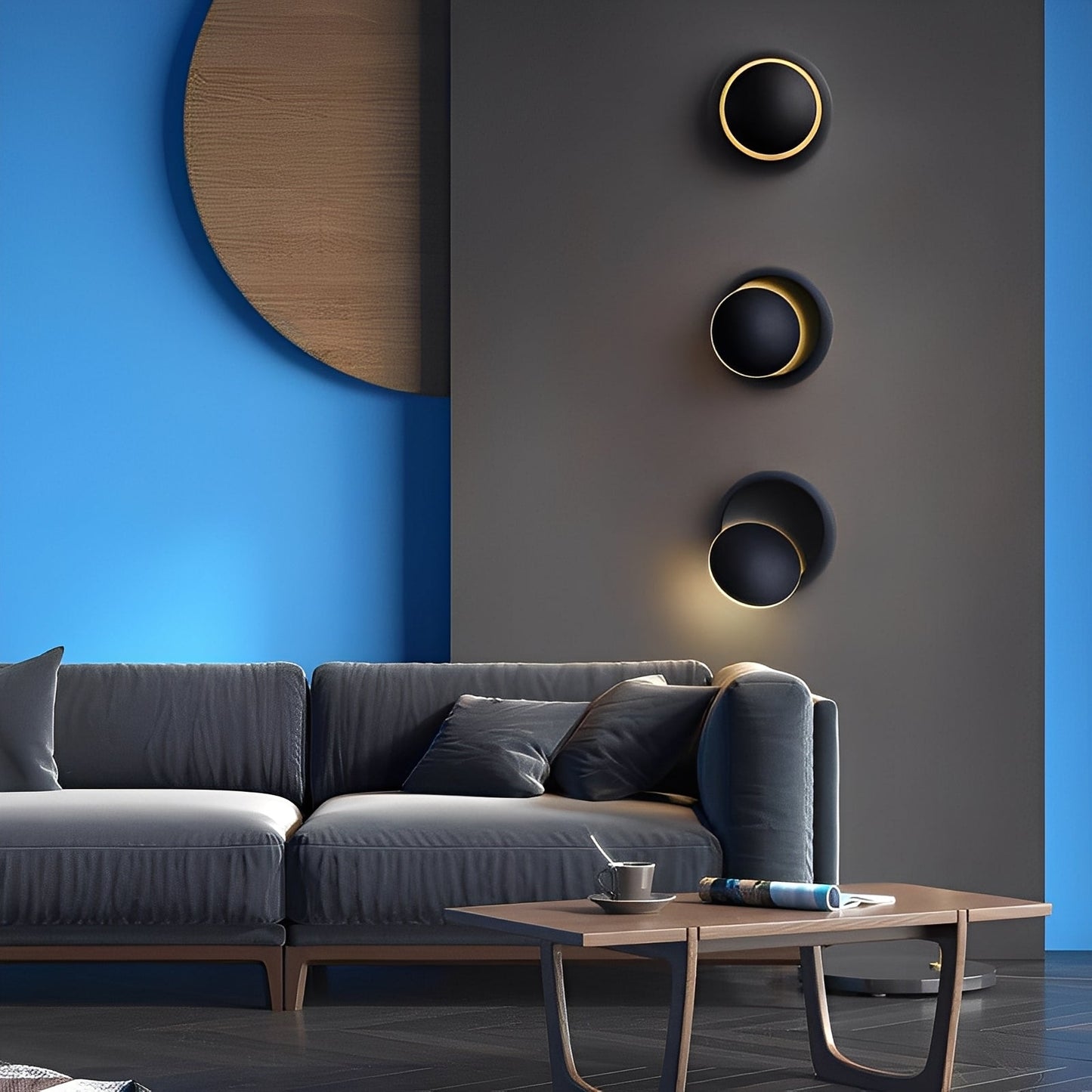 Luna – Applique Murale Éclipse Lunaire Rotative