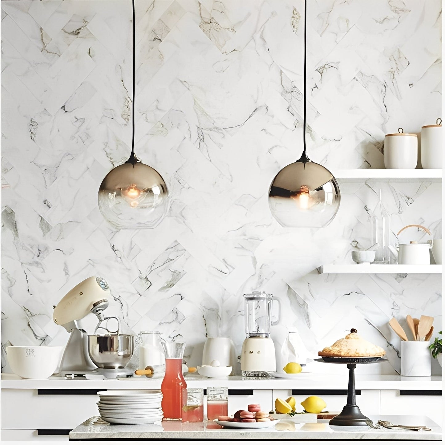 Aireen – Suspension Boule en Verre avec Dégradé