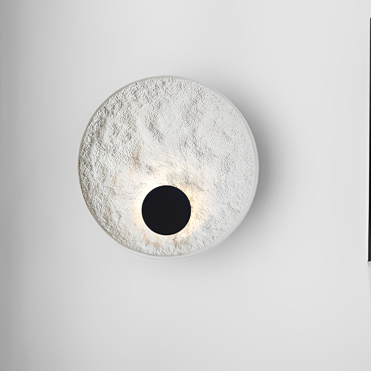 Lunaris – Applique murale ronde avec LED et design globe blanc