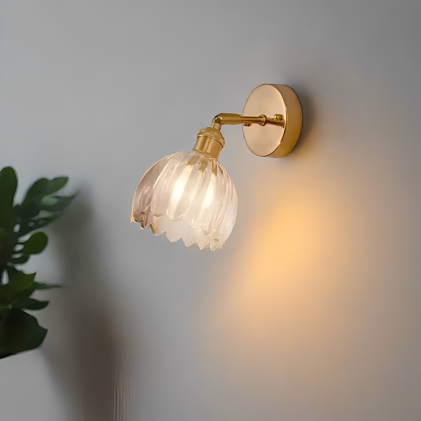 Fiona – Applique en Verre Cuivre Rétro