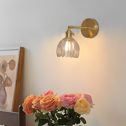 Fiona – Applique en Verre Cuivre Rétro