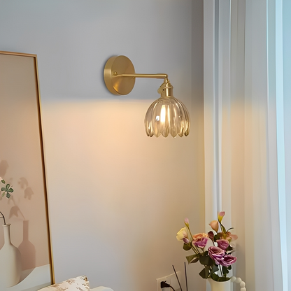 Fiona – Applique en Verre Cuivre Rétro