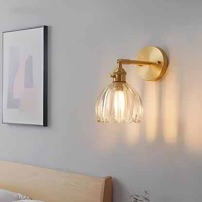 Fiona – Applique en Verre Cuivre Rétro