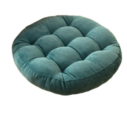 DouxCâlin – Coussin rond en velours côtelé, rembourrage épais