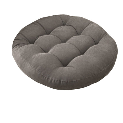 DouxCâlin – Coussin rond en velours côtelé, rembourrage épais