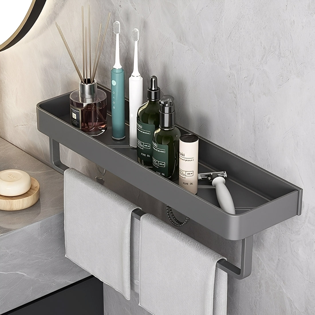 AeroShelf – Étagère Murale de Salle de Bain Sans Perçage