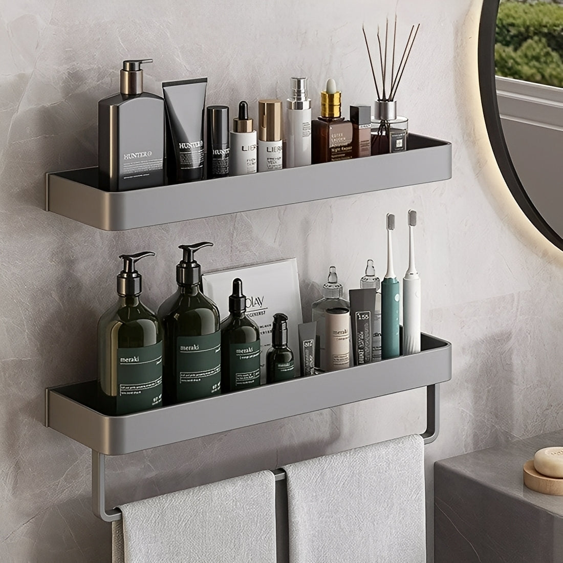 AeroShelf – Étagère Murale de Salle de Bain Sans Perçage