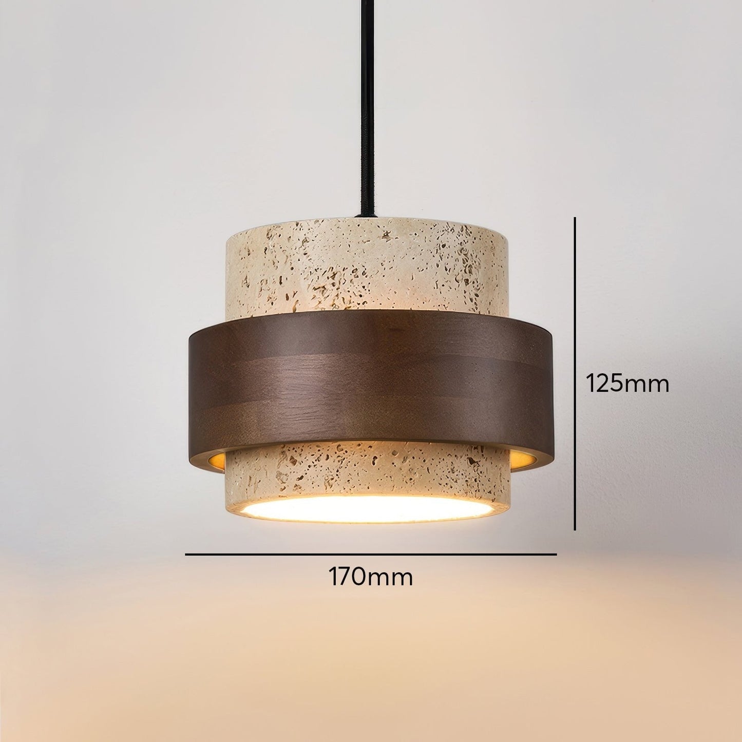 Nakoa – Lampe Suspendue Wabi-Sabi avec Pierres Rétro