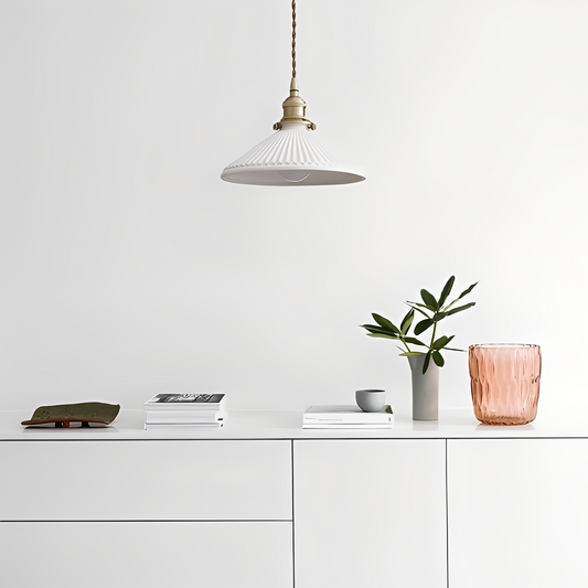 Aveline – Lustre en laiton et céramique