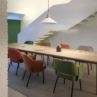 Ines – Petite Lampe Suspendue en Céramique avec Détails en Laiton