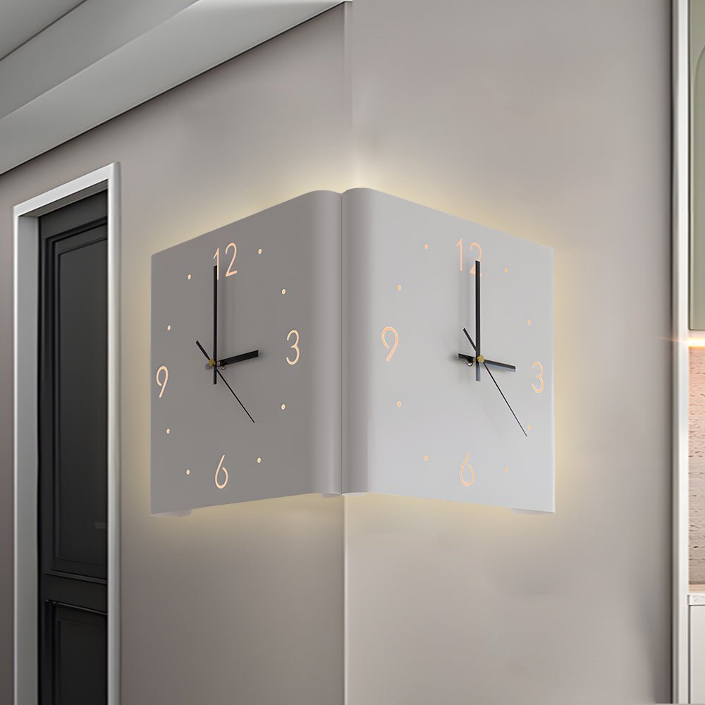 Elina – Applique murale double face avec horloge