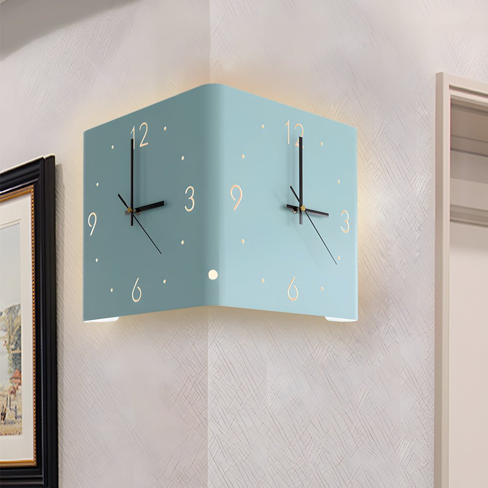 Elina – Applique murale double face avec horloge