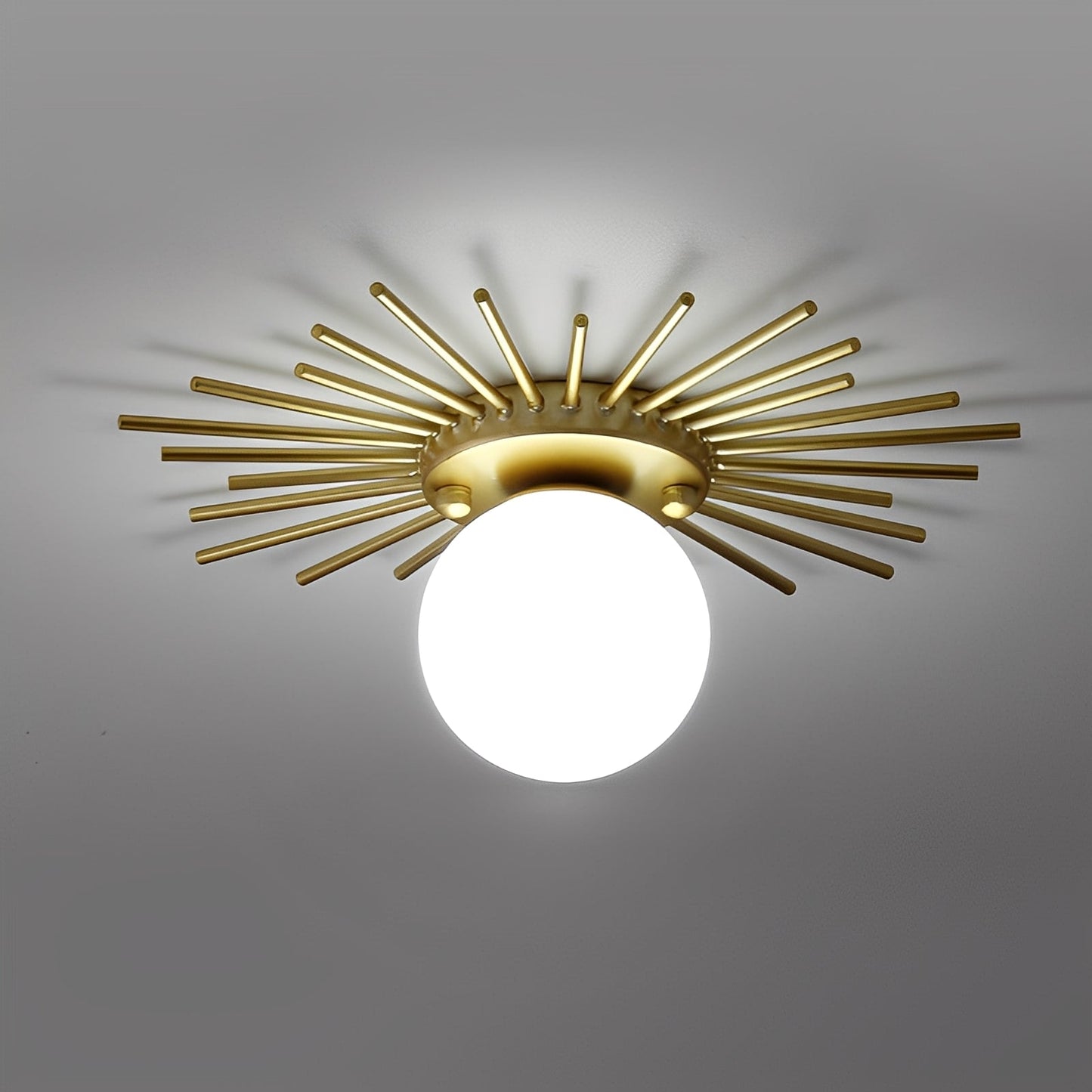 Solena – Lampe de plafond tournesols dorés