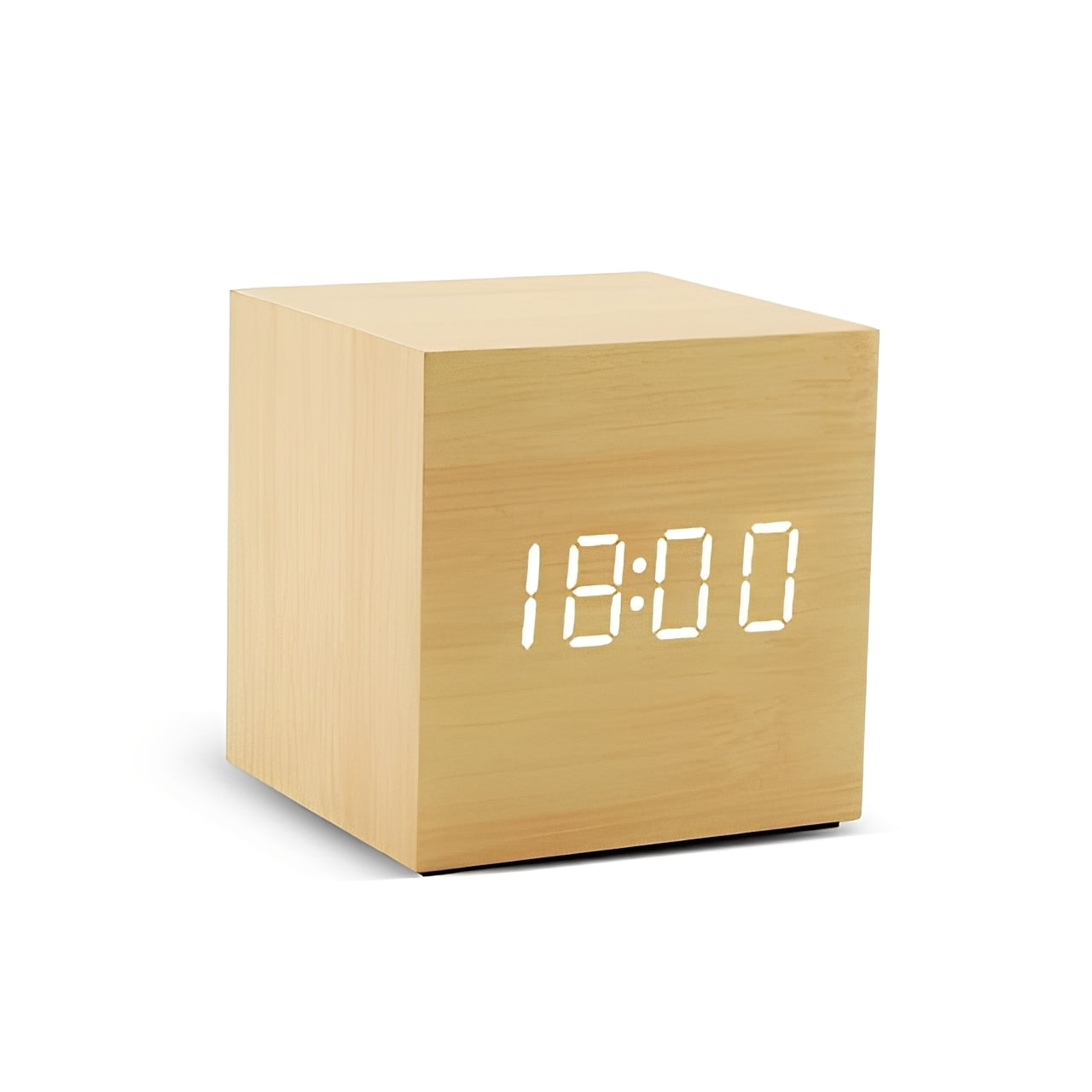Verno – Horloge de Projection Numérique Minimaliste en Bois