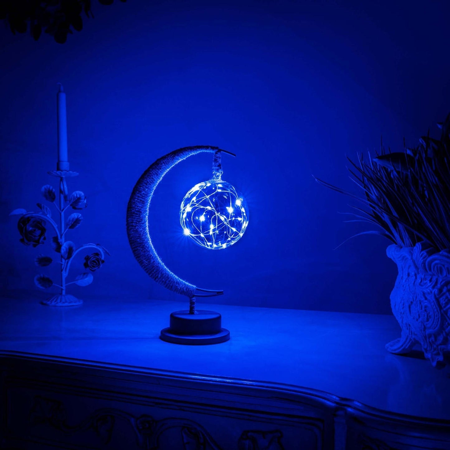 Lunaria – Lampe lune LED avec lumière étoilée