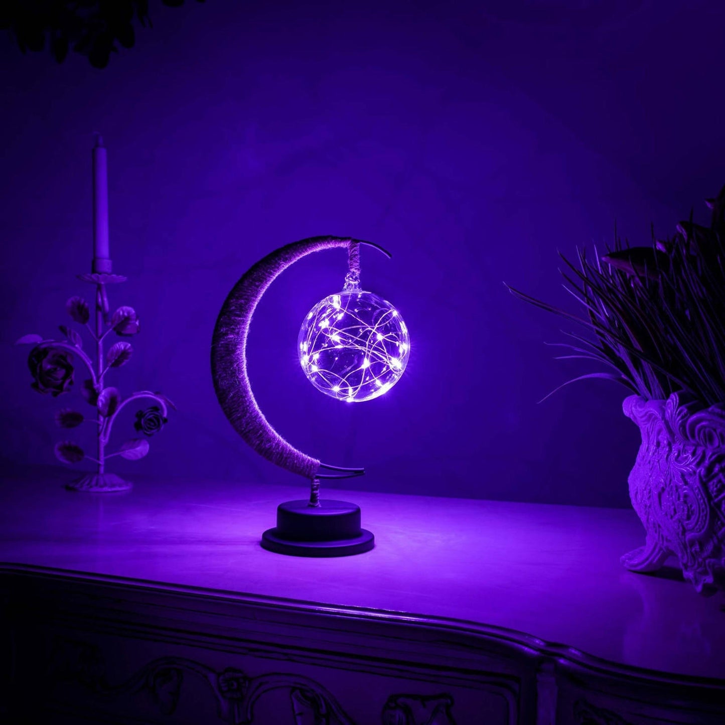 LuneMagie – Lampe LED en forme de lune avec éclat féerique