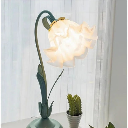 Inga – Lampe de Table Vintage Fleurs Ajustable