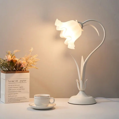 Inga – Lampe de Table Vintage Fleurs Ajustable