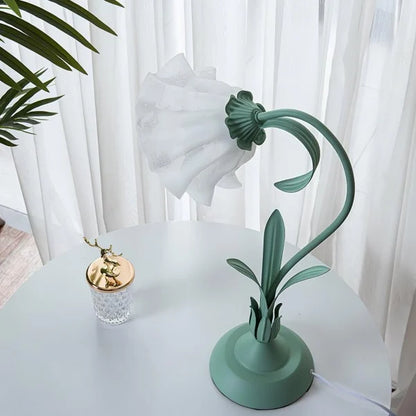 Inga – Lampe de Table Vintage Fleurs Ajustable