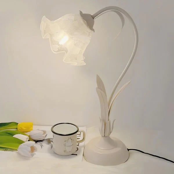 Inga – Lampe de Table Vintage Fleurs Ajustable
