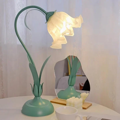 Inga – Lampe de Table Vintage Fleurs Ajustable
