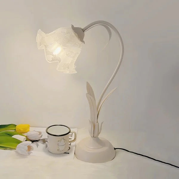 Inga – Lampe de Table Vintage Fleurs Ajustable