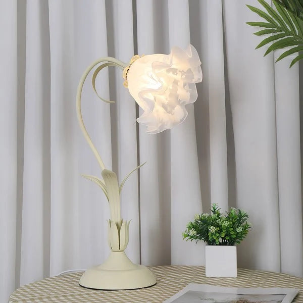 Inga – Lampe de Table Vintage Fleurs Ajustable