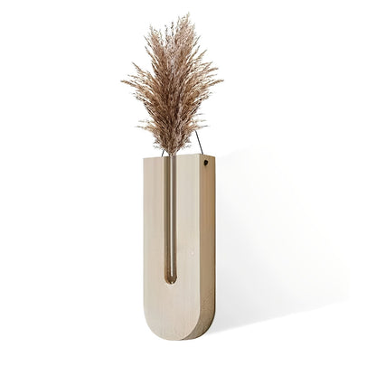 Haruto – Vase murale simple en bois naturel
