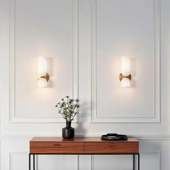 DuoVerre – Applique murale LED à double tête en verre élégant