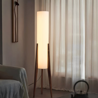 Edda – Lampe sur pied en noyer massif