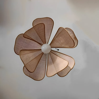 Selina – Lampe Suspendue Pétales en Rattan Fait Main