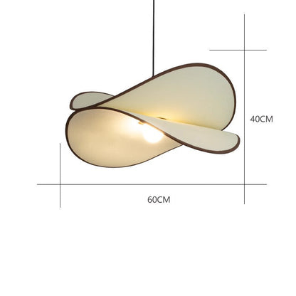 Kaori – Lampe suspendue en tissu style Wabi-Sabi : Beauté naturelle de l'imperfection